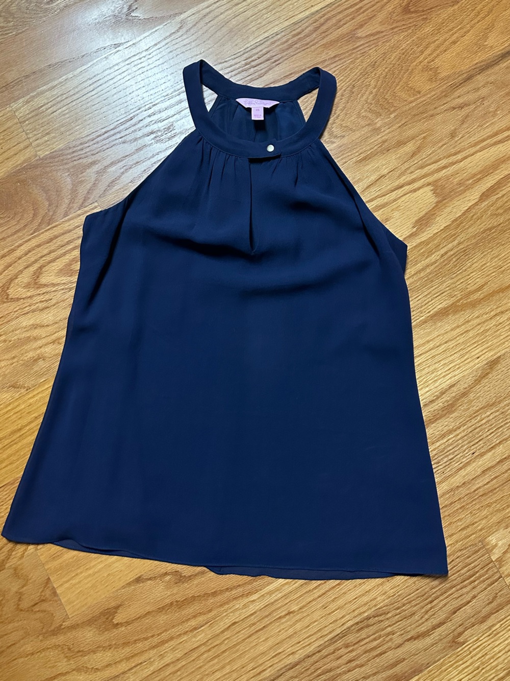 Lilly Pulitzer Navy Silk Top